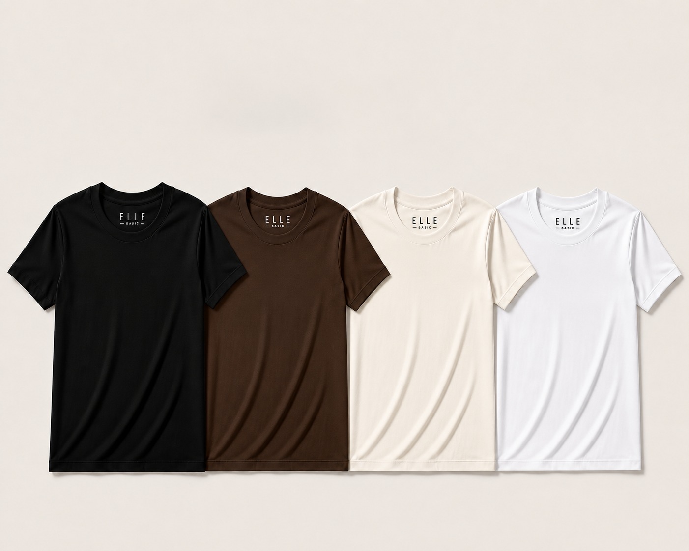 KIT 9 - 1 BRANCA / 1 OFF-WHITE / 1 MARROM / 1 PRETA